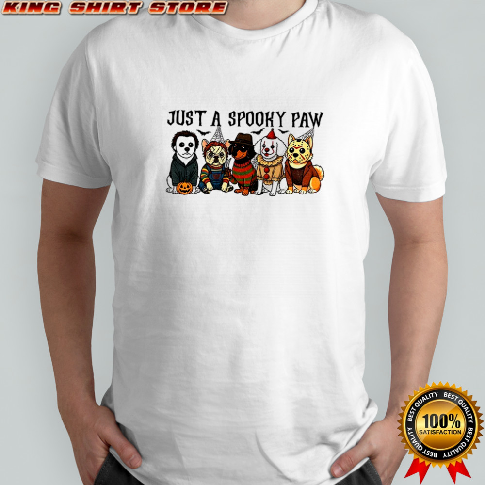 Just a Spooky Paw Scary Dogs Spooky season Happy Halloween 2025 shirt