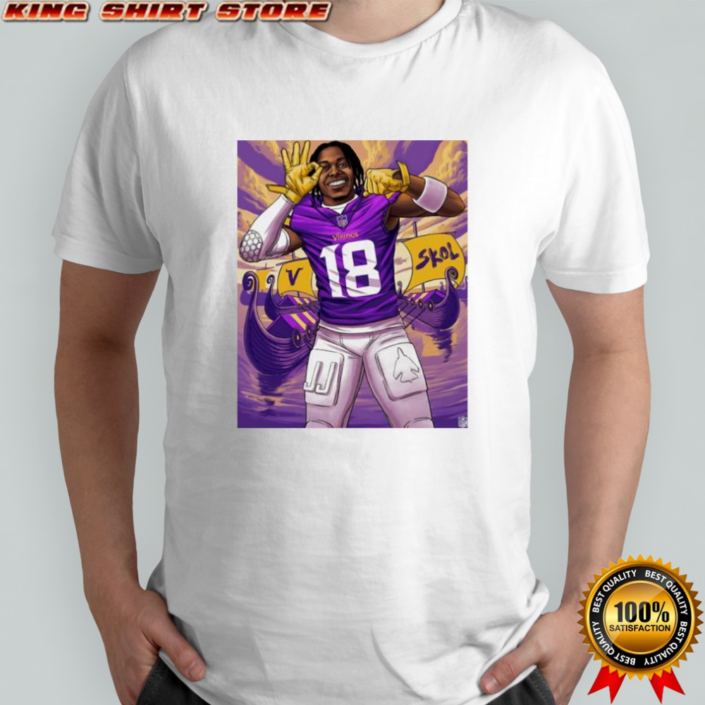 Justin Jefferson Minnesota Viking NFL player graphic shirt