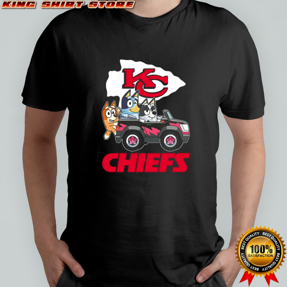 Kansas City Chiefs Bluey Bandit Heeler Chilli Heeler Aunt Trixie Heeler shirt