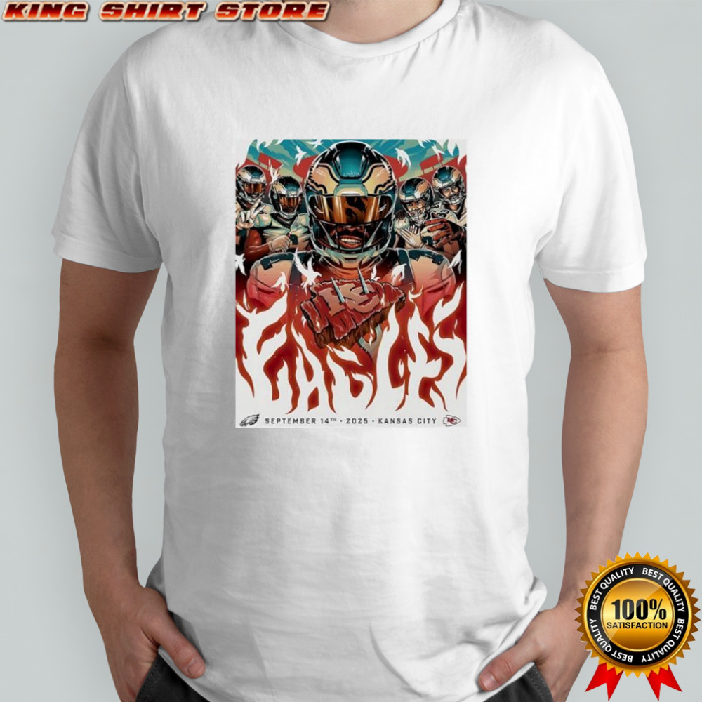 Kansas City Chiefs vs Philadelphia Eagles Gamedays comic shirt