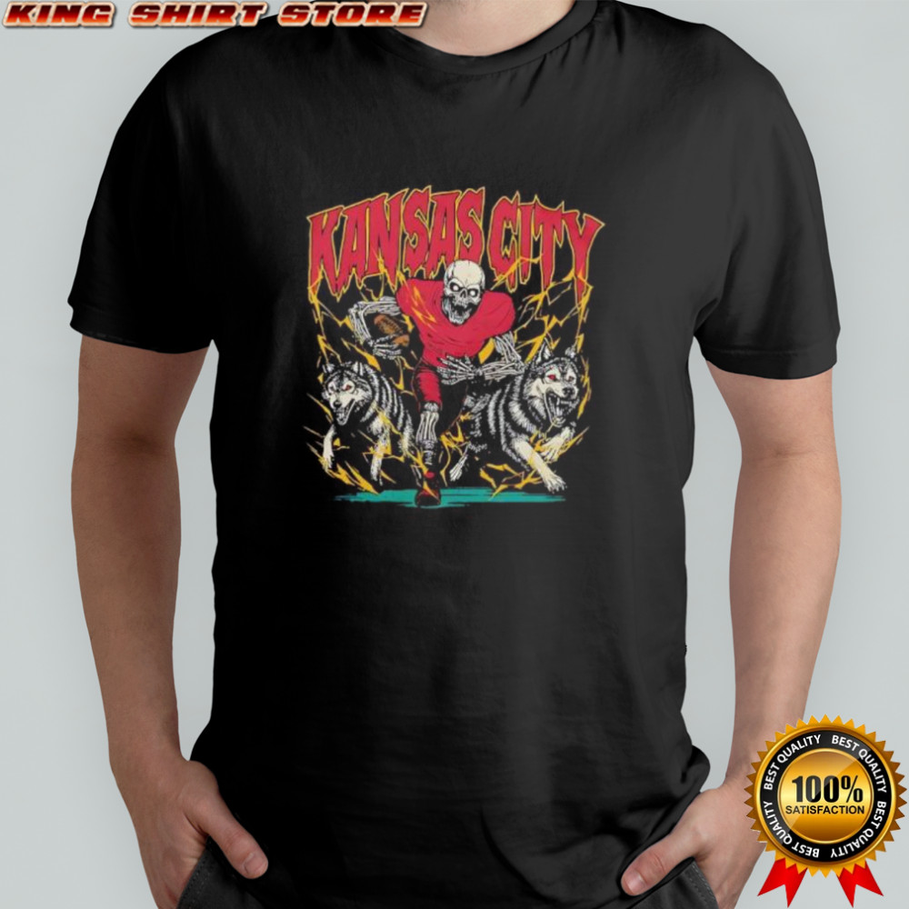 Kansas City Wolves Skeleton Football Player shirt
