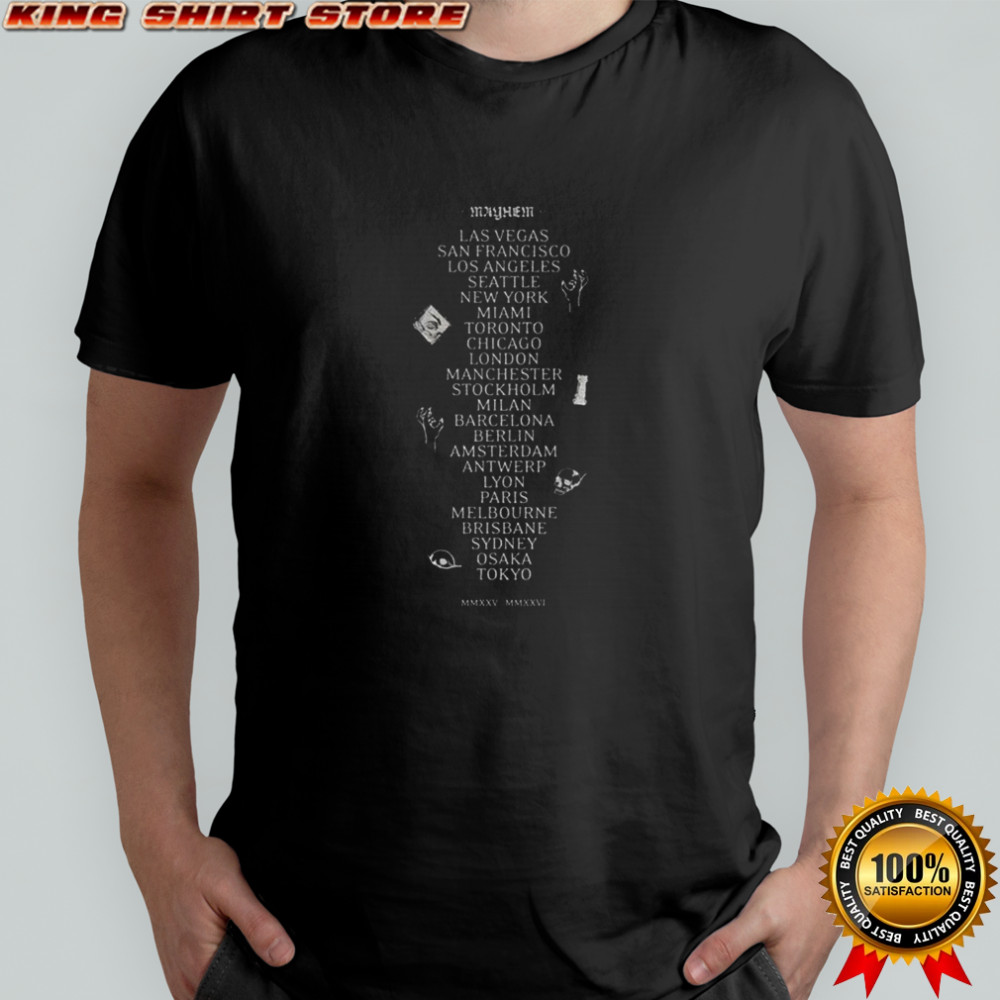 Lady Gaga The Mayhem Ball Tour Date Music shirt