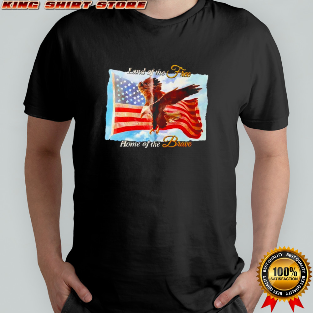 Land of the Free Home of the Brave American falg shirt
