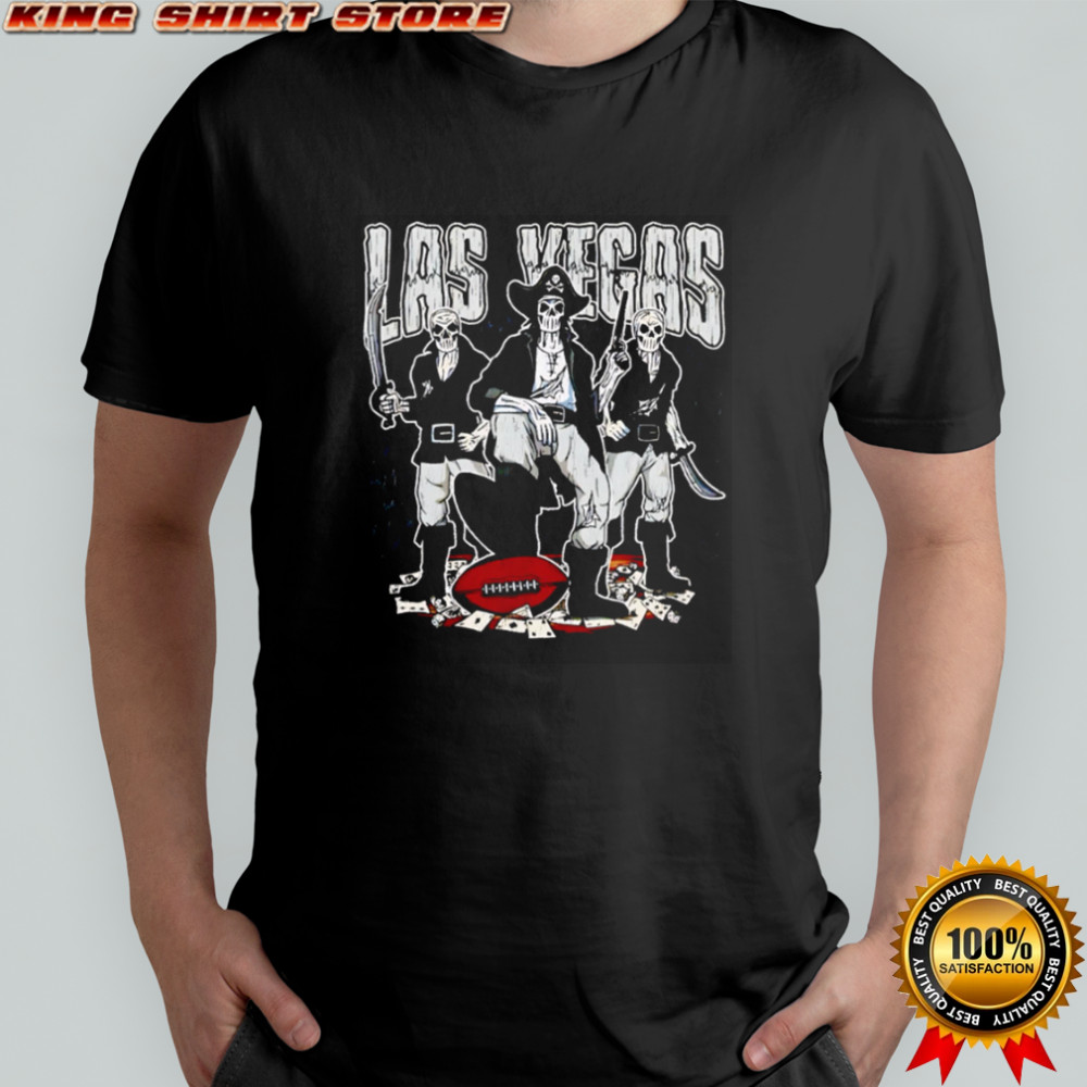 Las Vegas Raiders Skeleton Pirate Crew with Football shirt