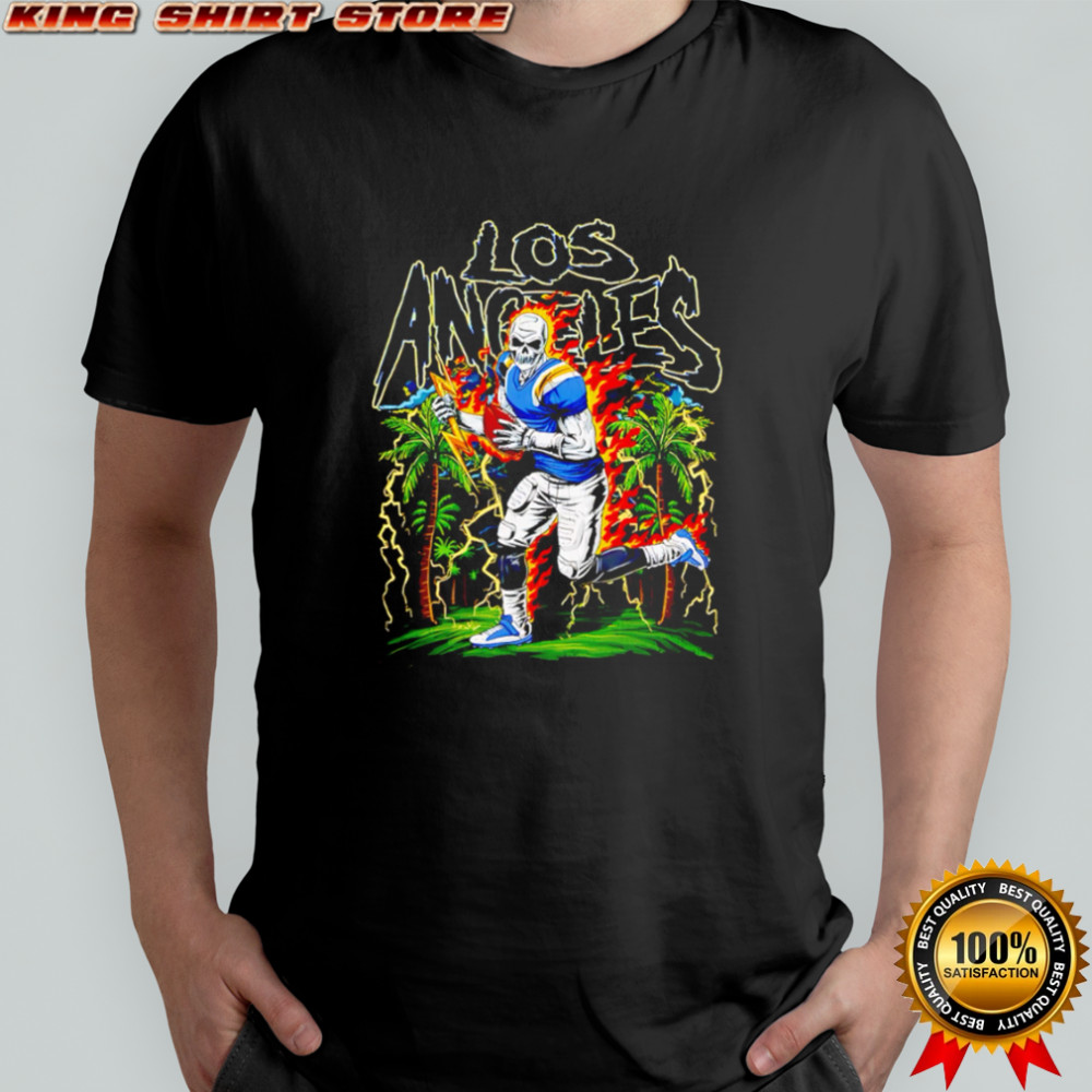 Los Angeles Chargers Skeleton with Lightning Bolt shirt