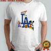 Los Angeles Dodgers Disney cartoon character mashup shirt