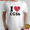 Louisville Cardinals Carter Guillaume I Heart CG56 T-Shirt