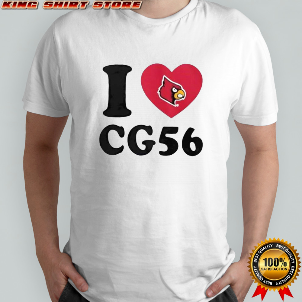Louisville Cardinals Carter Guillaume I Heart CG56 T-Shirt