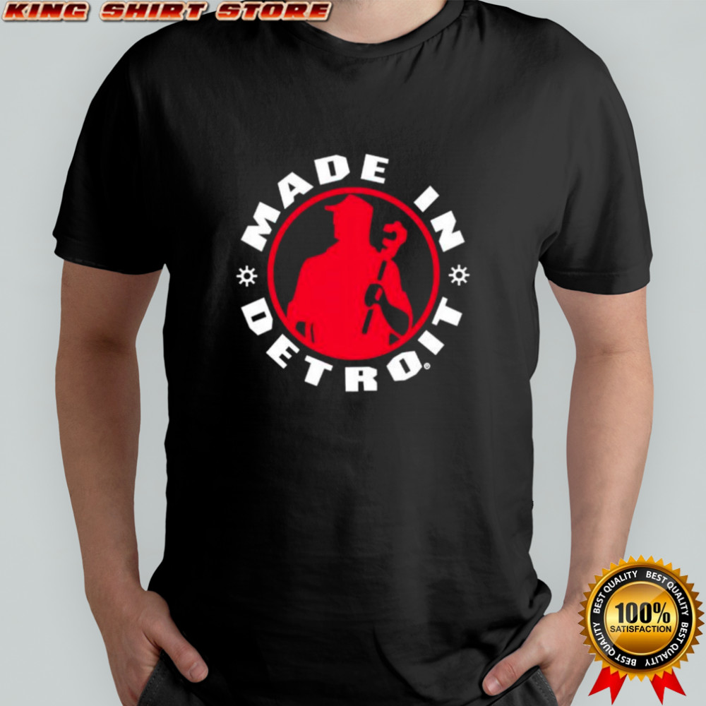 Made In Detroit plumber wrench logo silhouette shirt
