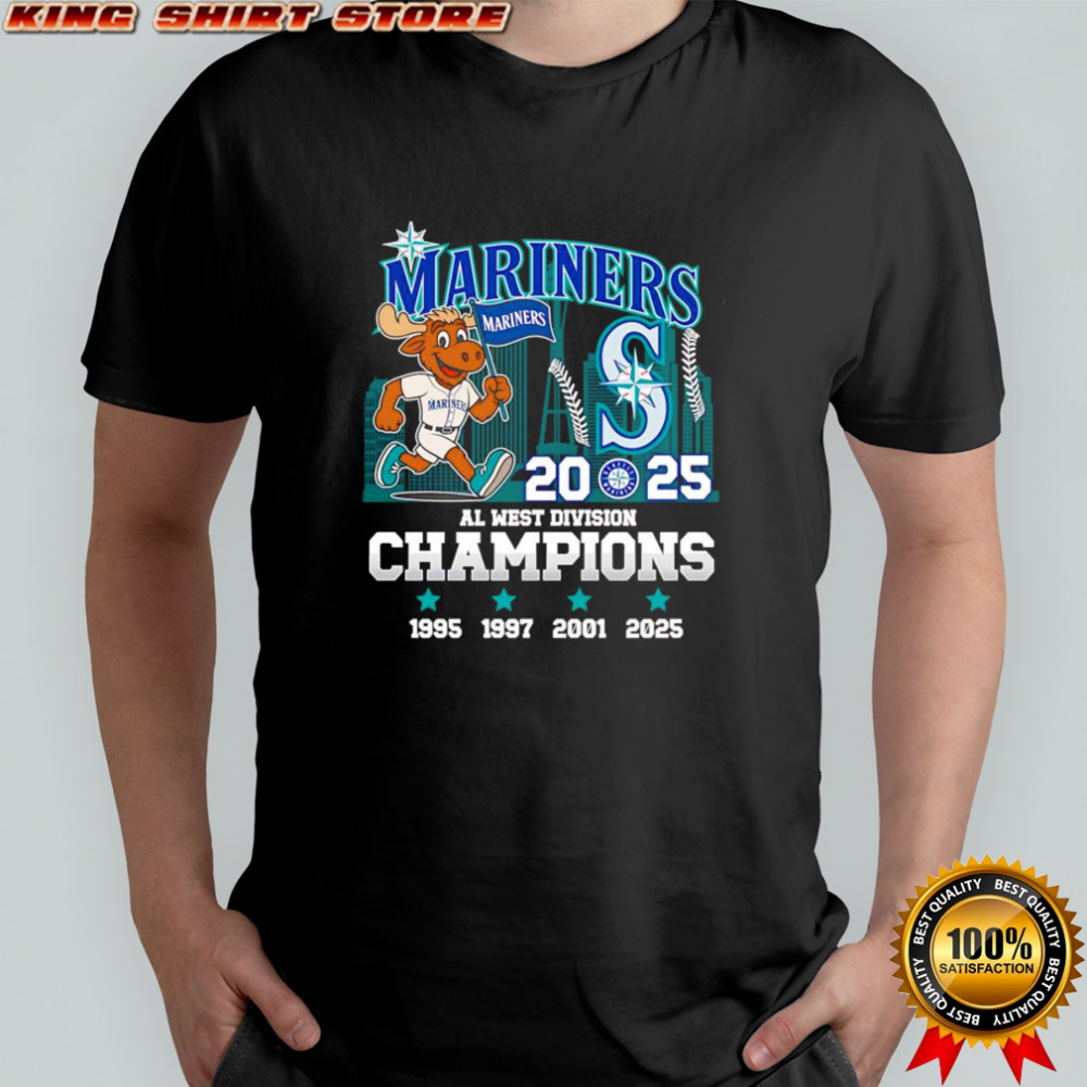 Mariners 2025 AL West Division Champions mascot shirt