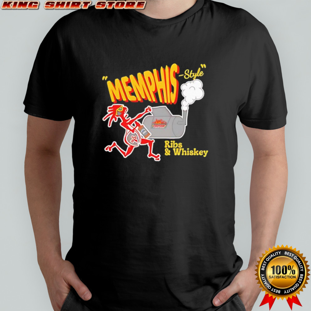Memphis Ribs & Whiskey style graphic shirt