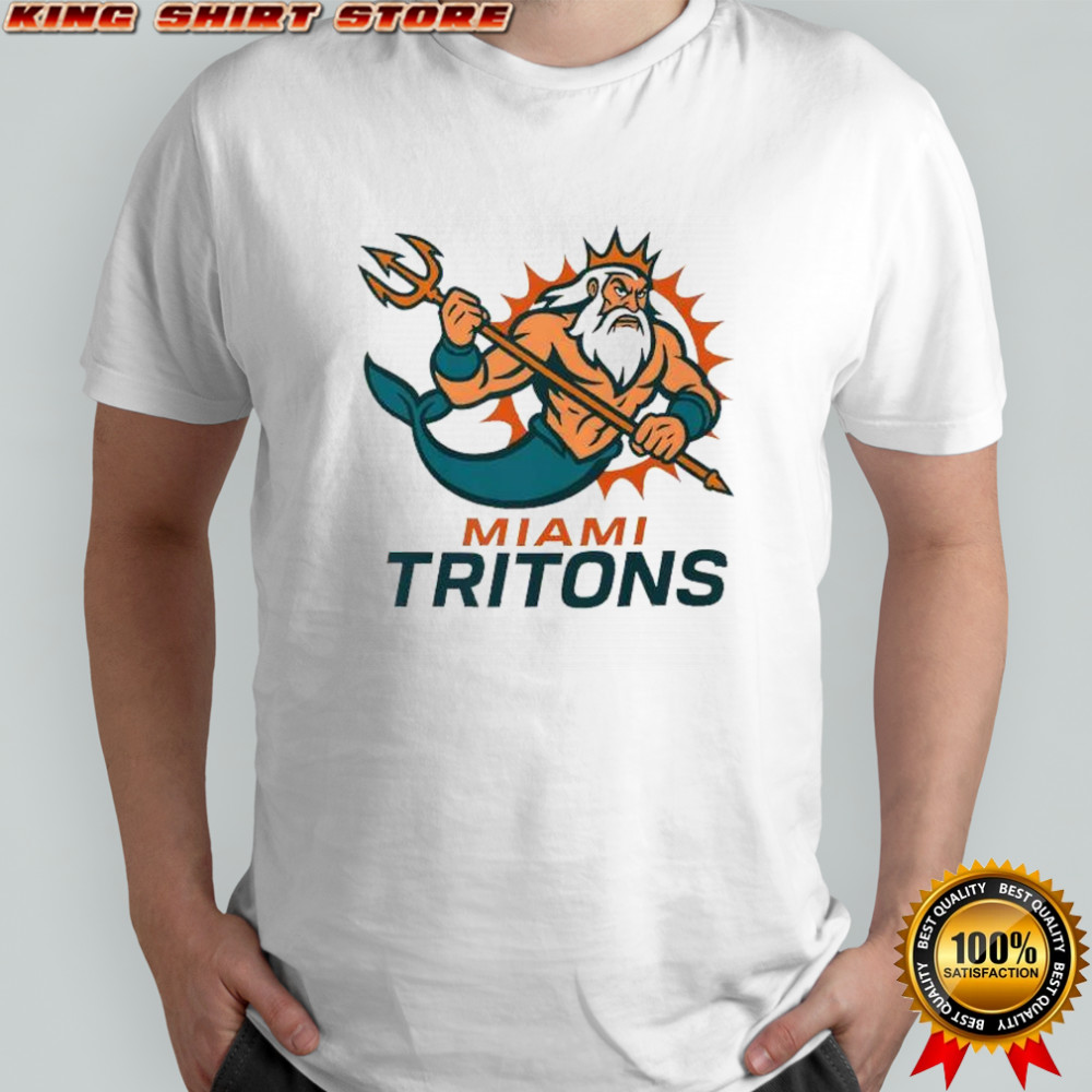 Miami Tritons dolphins pro football Little Mermaid triton ariel shirt