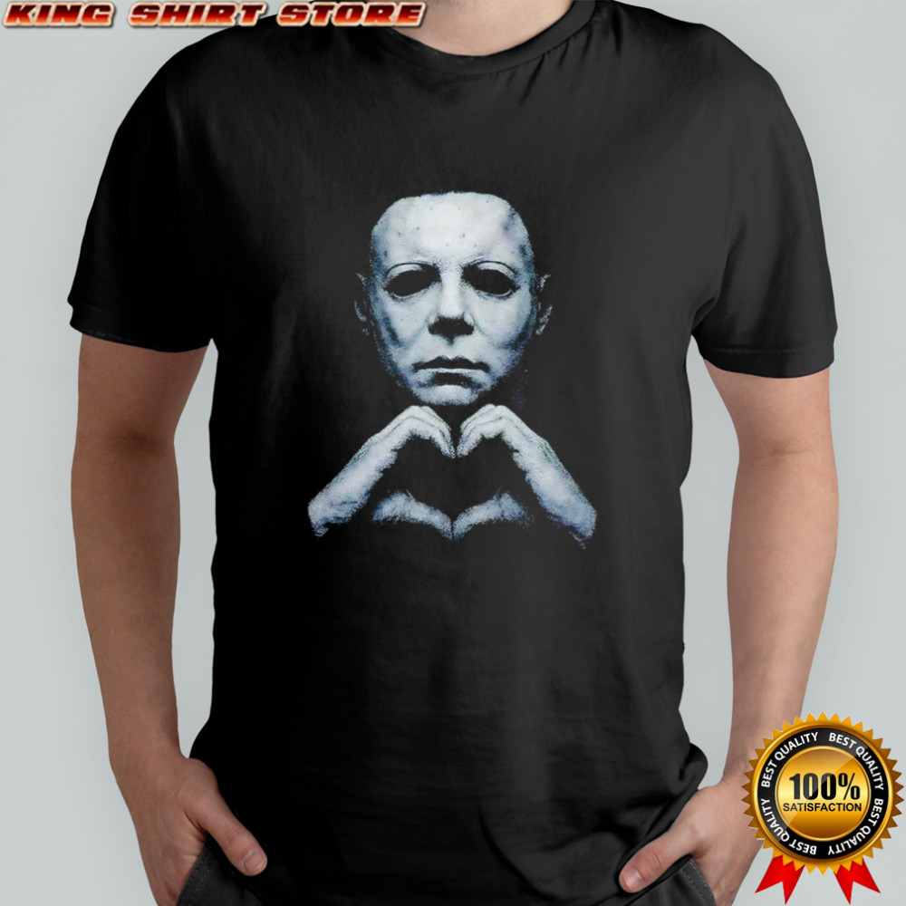 Michael Myers creepy heart hands Halloween character shirt