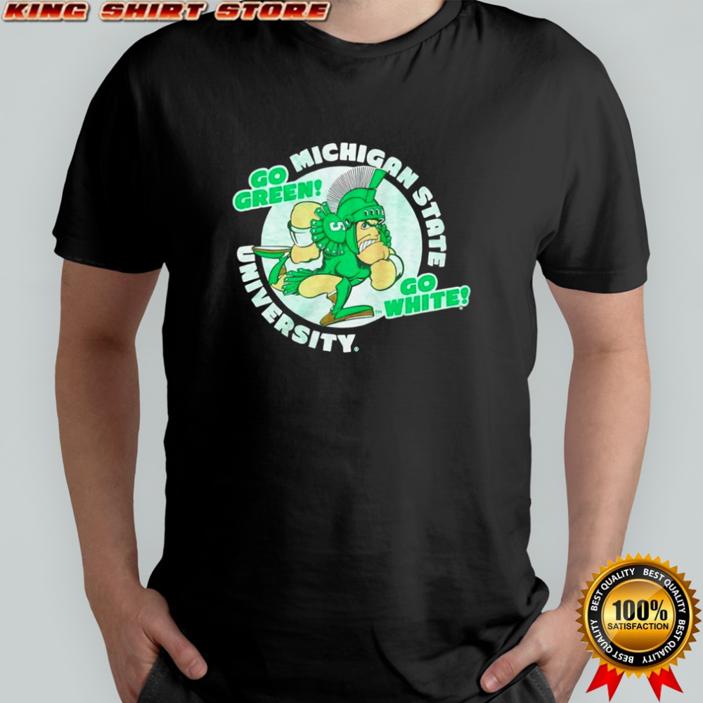Michigan State Spartans university go green go white shirt
