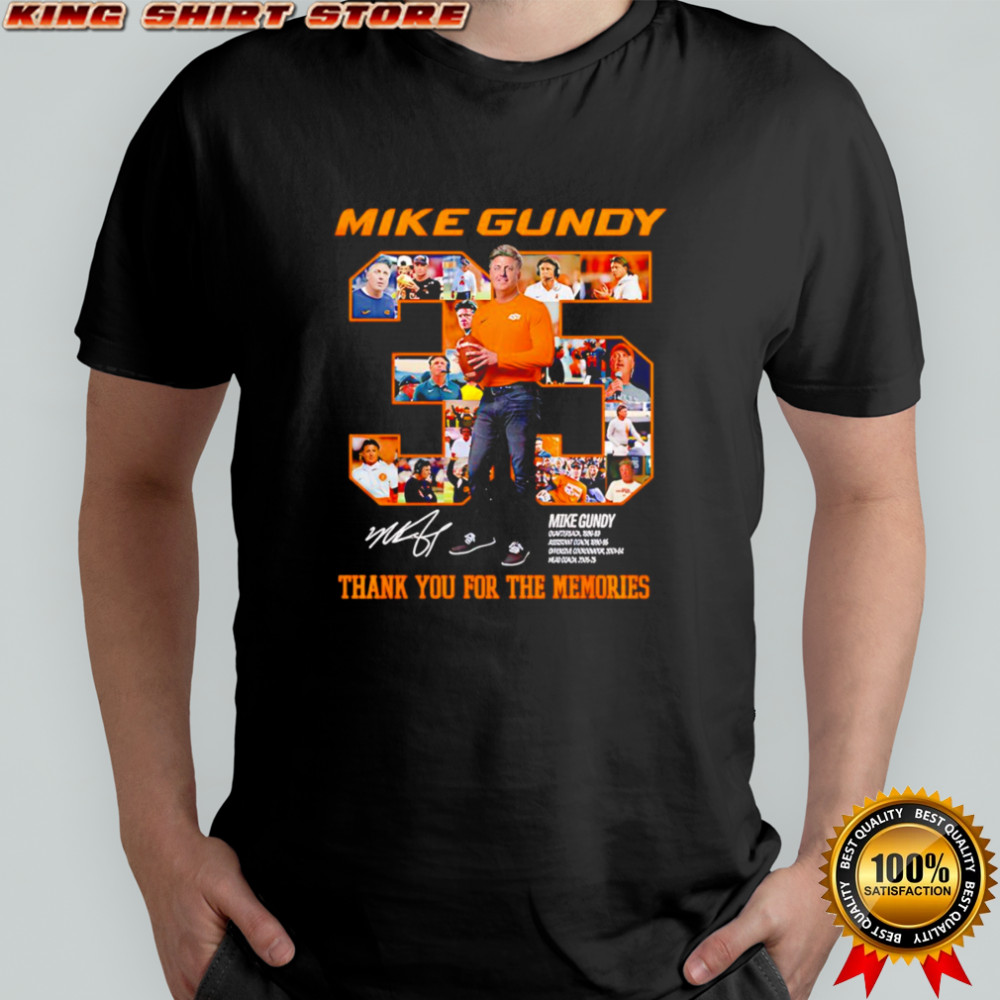 Mike Gundy 35 thank you for the memories shirt