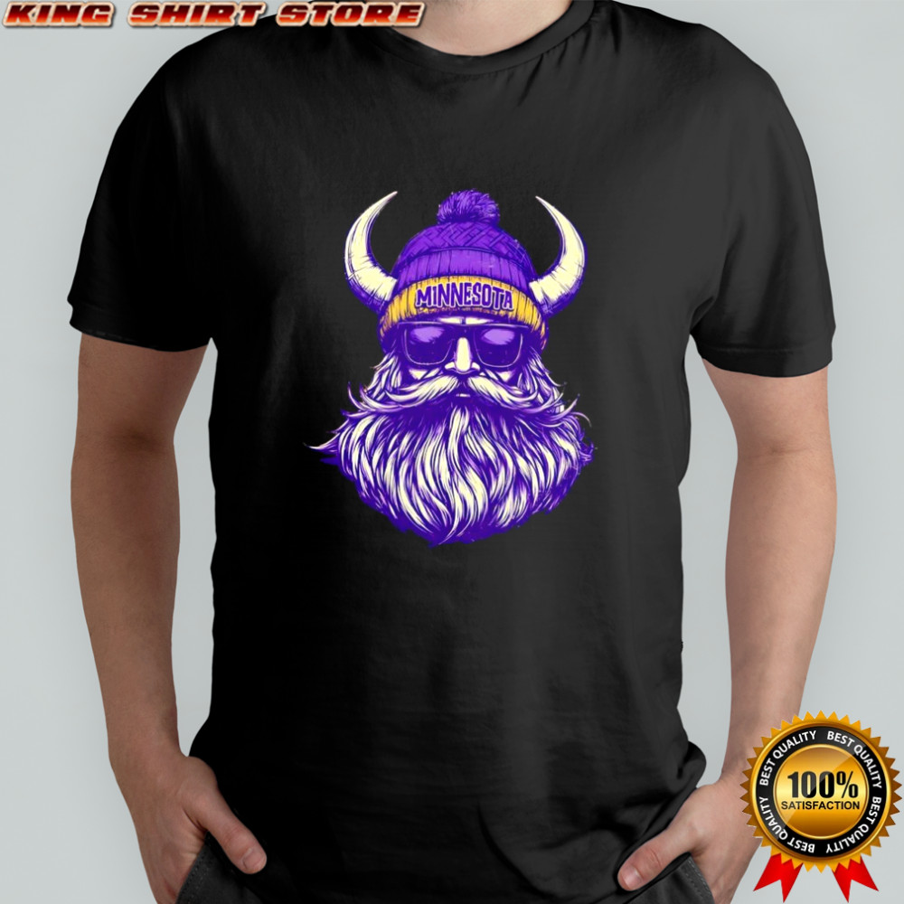 Minnesota Viking football big head mascot retro style shirt