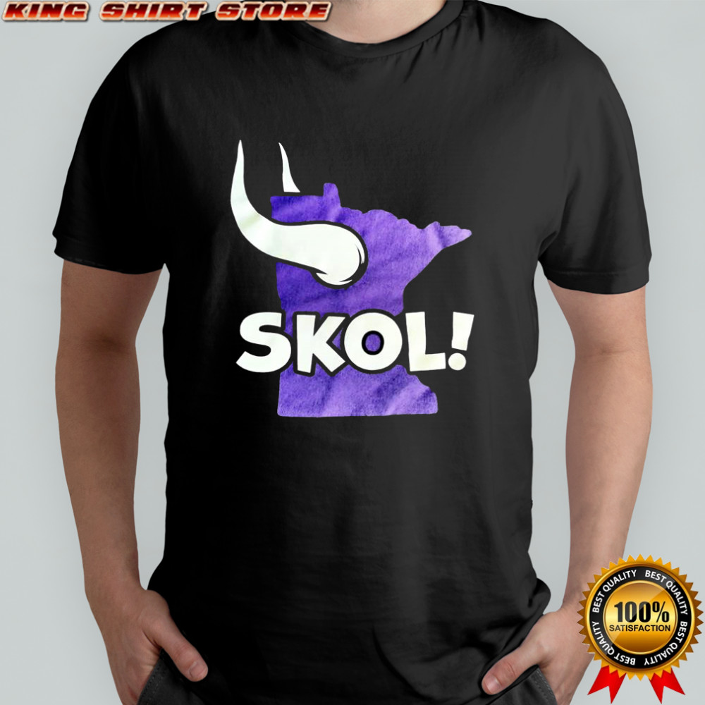Minnesota Viking football SKOL silhouette retro style shirt