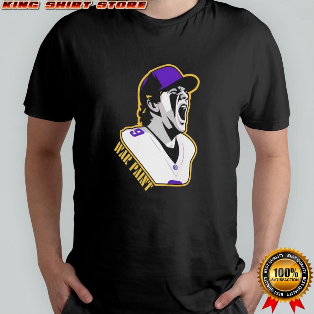 Minnesota Vikings war paint fooball player number 9 graphic shirt Minnesota Vikings war paint fooball player number 9 graphic shirt