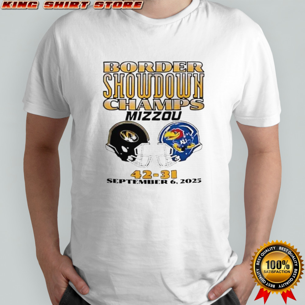 Missouri Tigers Vs Kansas University Football Border Showdown Champs Mizzou 2025 T-Shirt