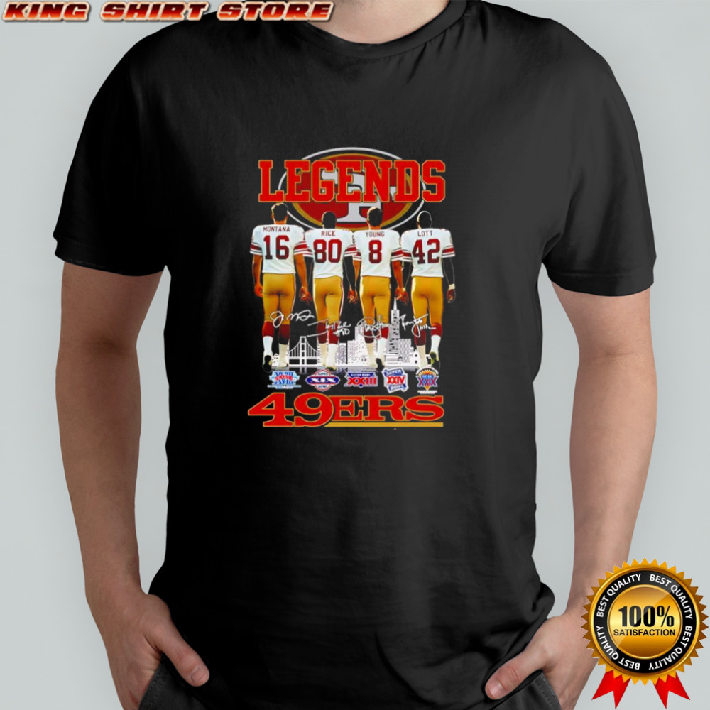 Montana Rice Young and Lott Legends San Francisco 49ers signature shirt