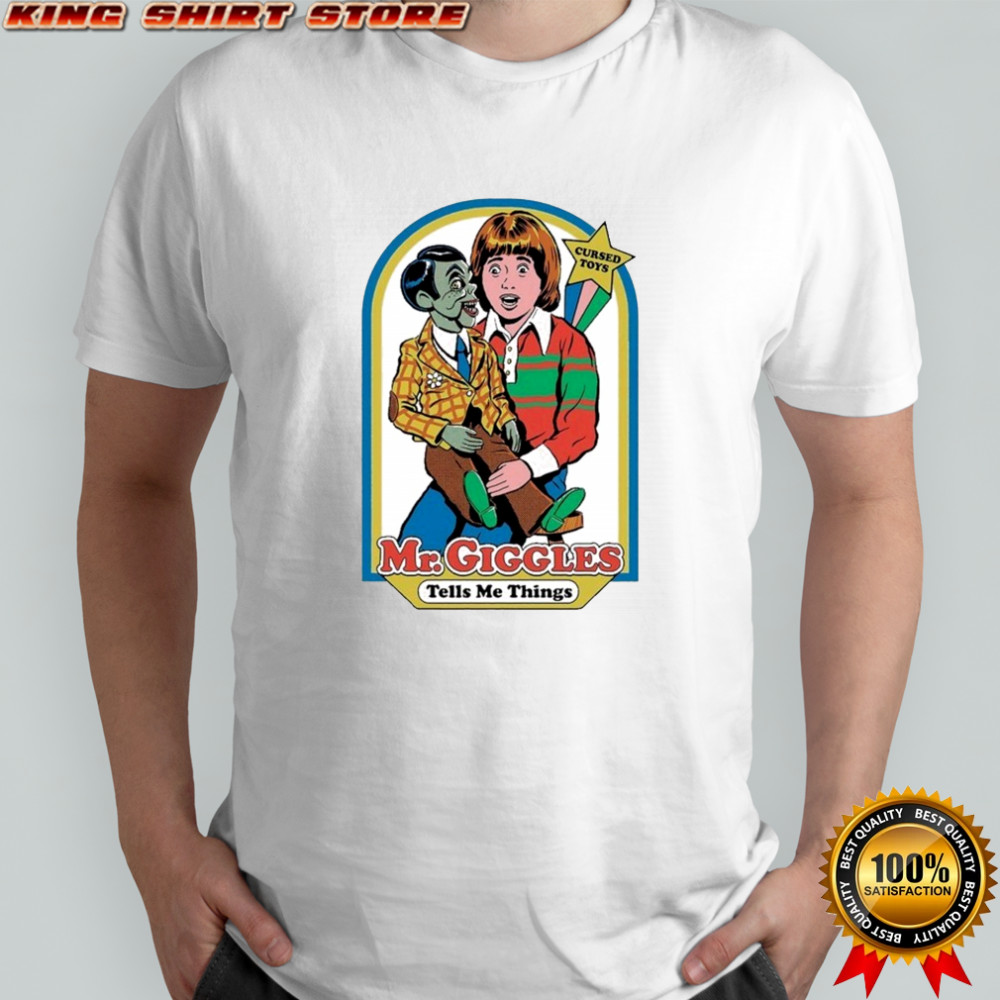 Mr. Giggles Tells Me Things Cursed Toys T-shirt