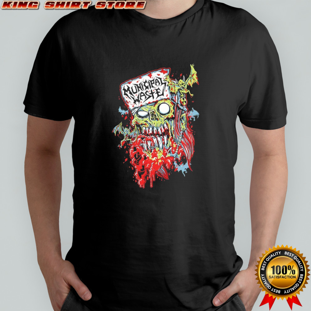 Municipal Waste Zombie Head Logo T-shirt