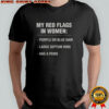 My Red Flags In Women Purple Or Blue Hair T-Shirt