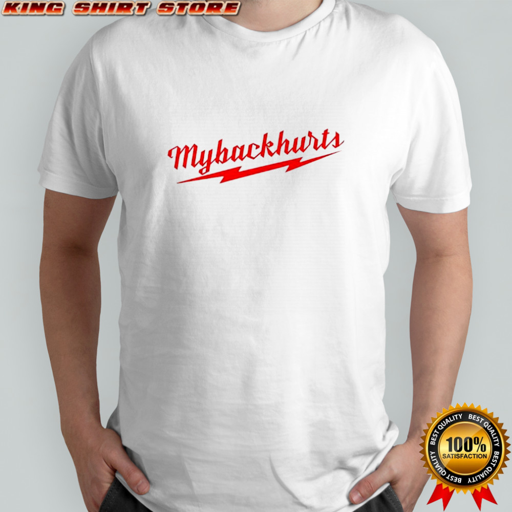 Mybackhurts retro red logo shirt
