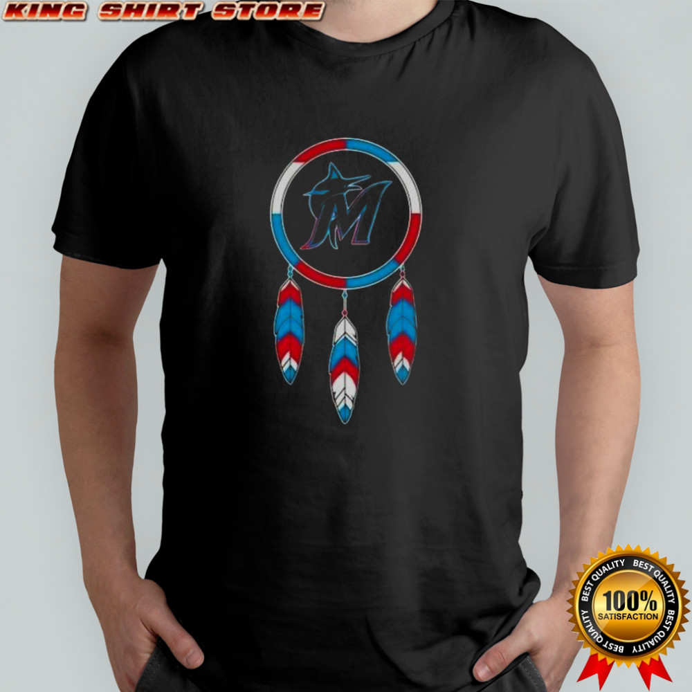 Native American Indians X Miami Marlins Baseball T-Shirt