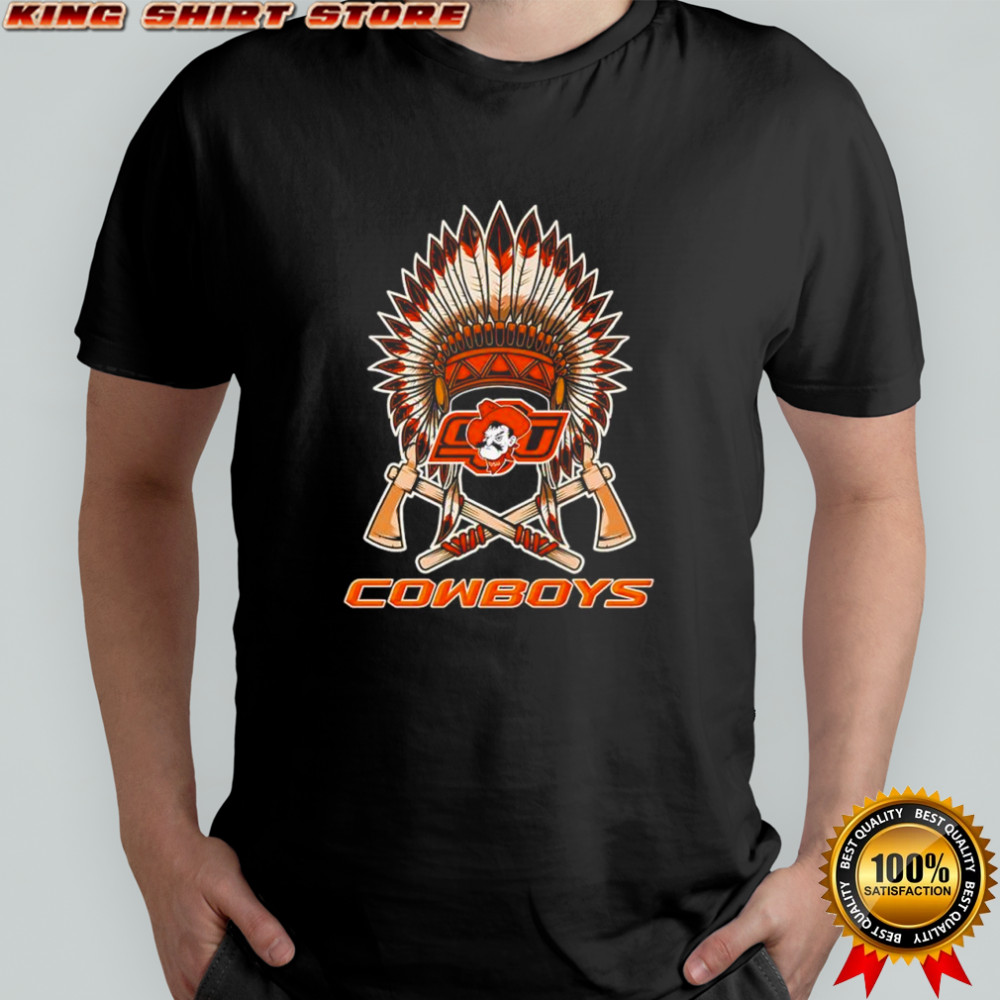 Native American Oklahoma State Cowboys football logo shirt