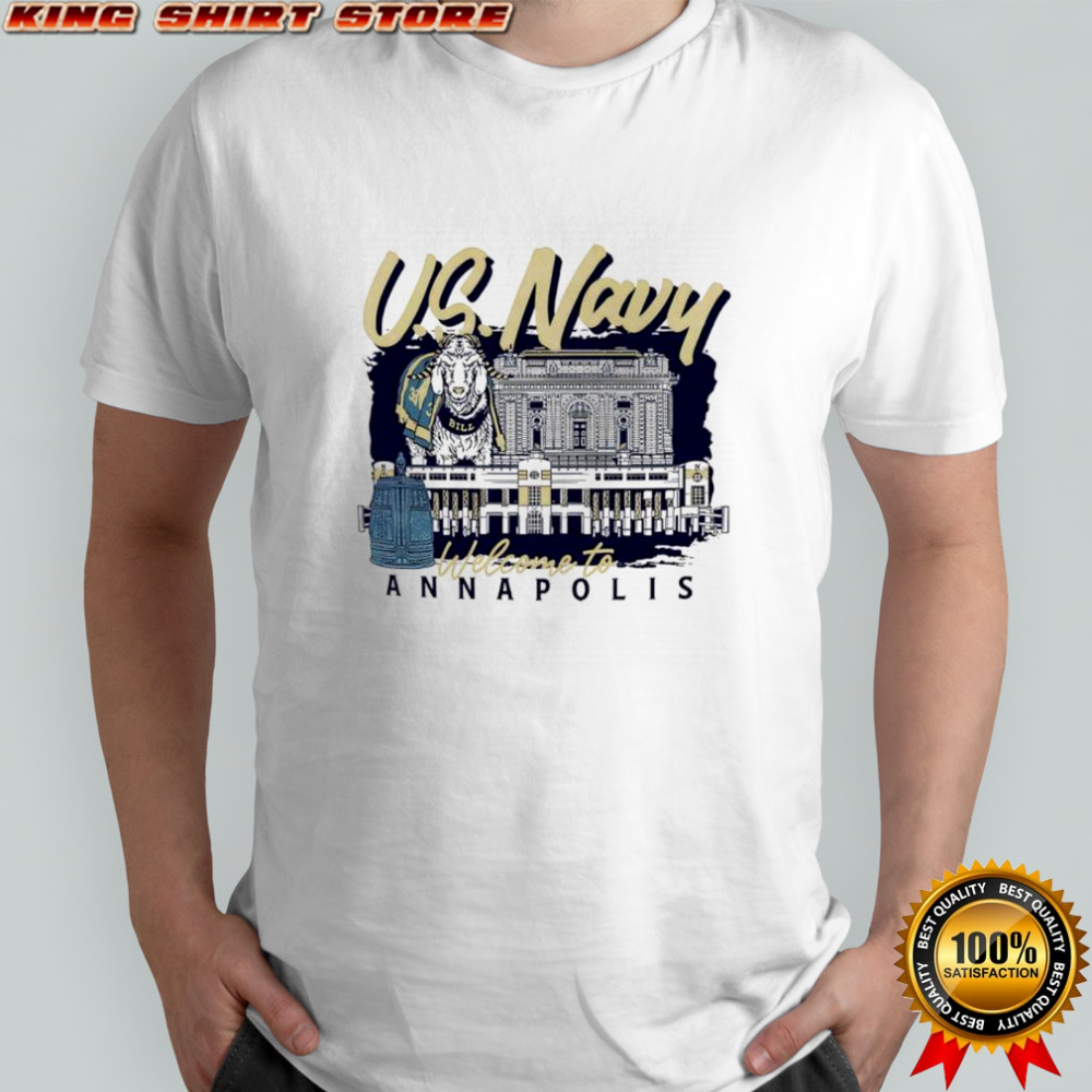 Navy Midshipmen welcom to Annapolis hand drawn campus shirt