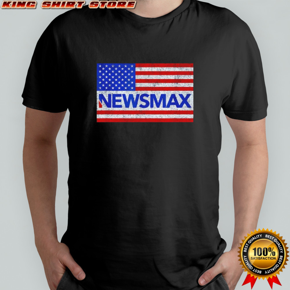 Newsmax politics and finance America flag vintage shirt