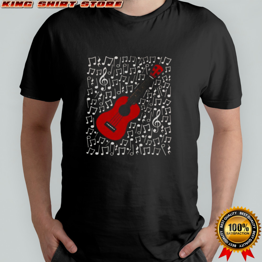 Nice Ukulele Musical Notes Uke Player Music Teacher Musician T-Shirt Nice Ukulele Musical Notes Uke Player Music Teacher Musician T-Shirt