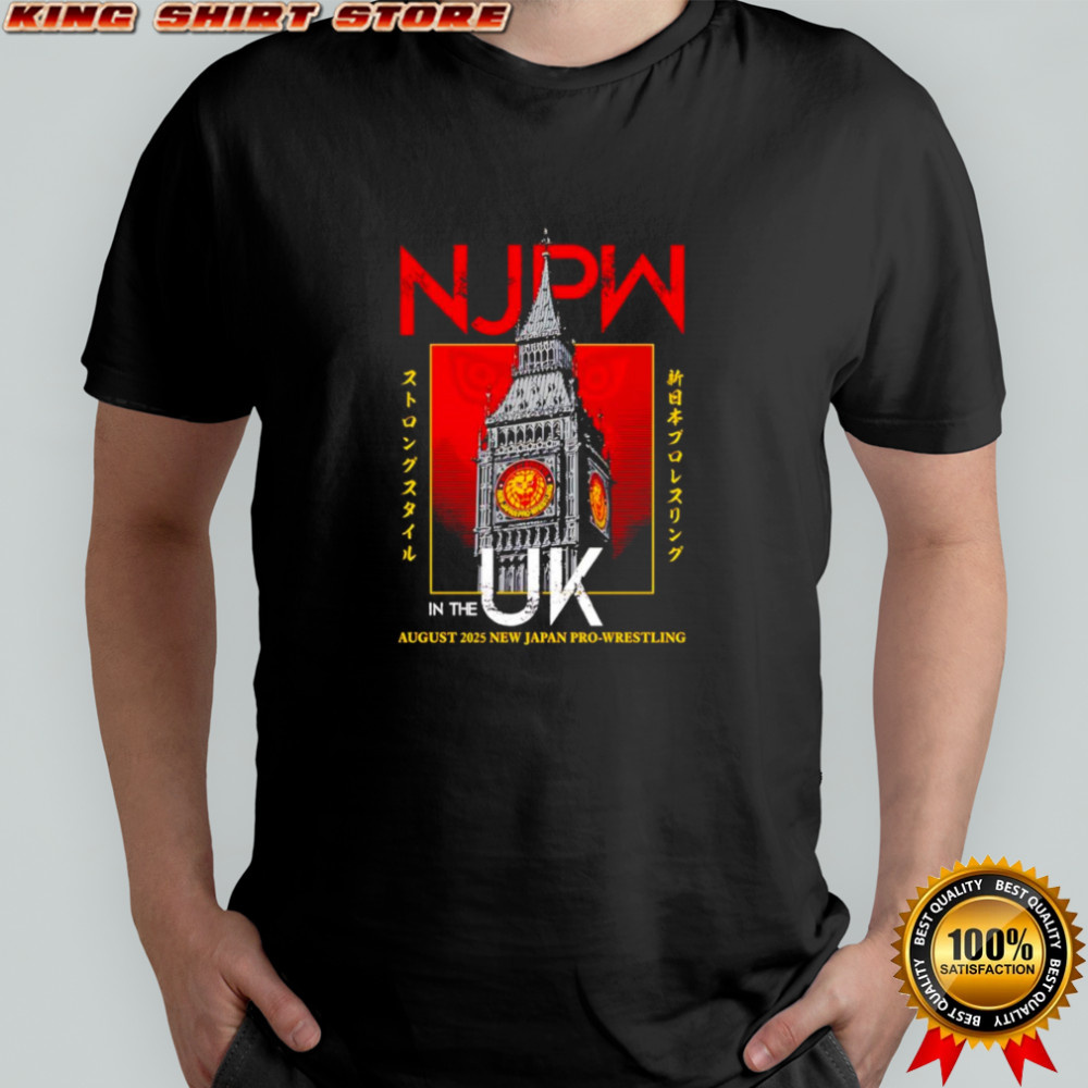NJPW lion Mark in the UK shirt