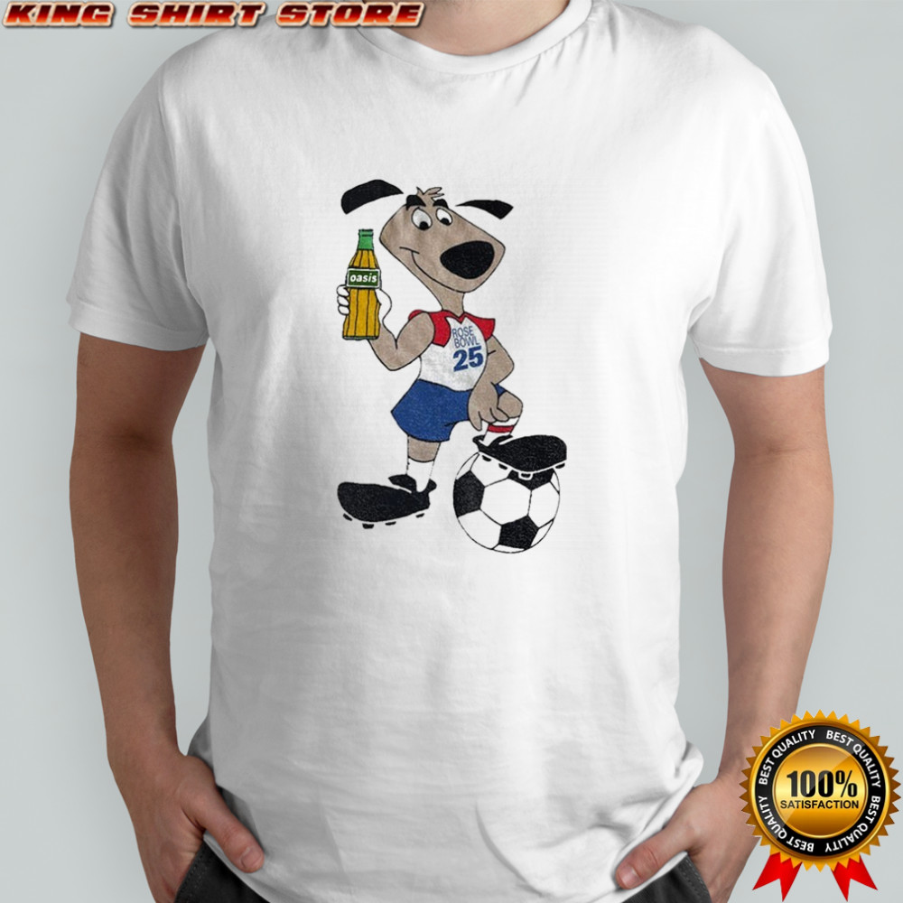 Oasis band dog USA’25 Rose Bowl football shirt
