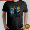 Official Black cat Santa hat Starry Night 2025 t-shirt