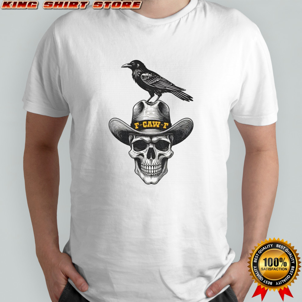 Official F-Caw-F Funny Raven skull gothic shirt