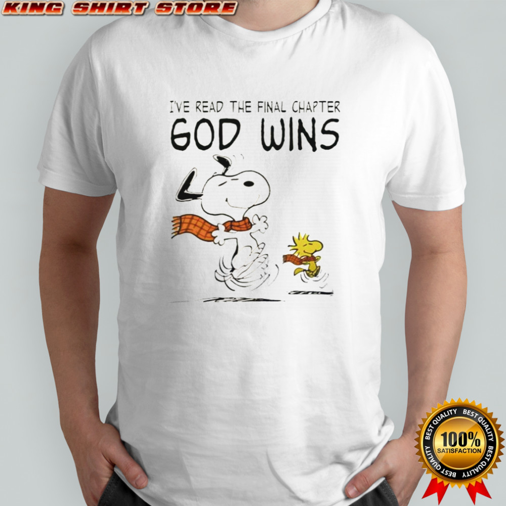 Official Snoopy And Woodstock I’ve Read The Final Chapter God Wins T-Shirt