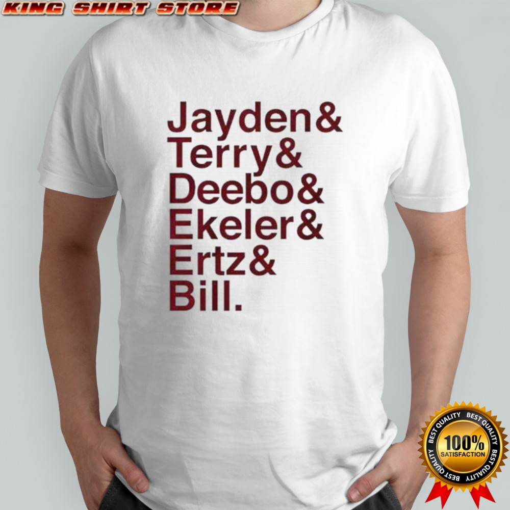 Official Washington Ampersand Football Names Stars NFL T-Shirt