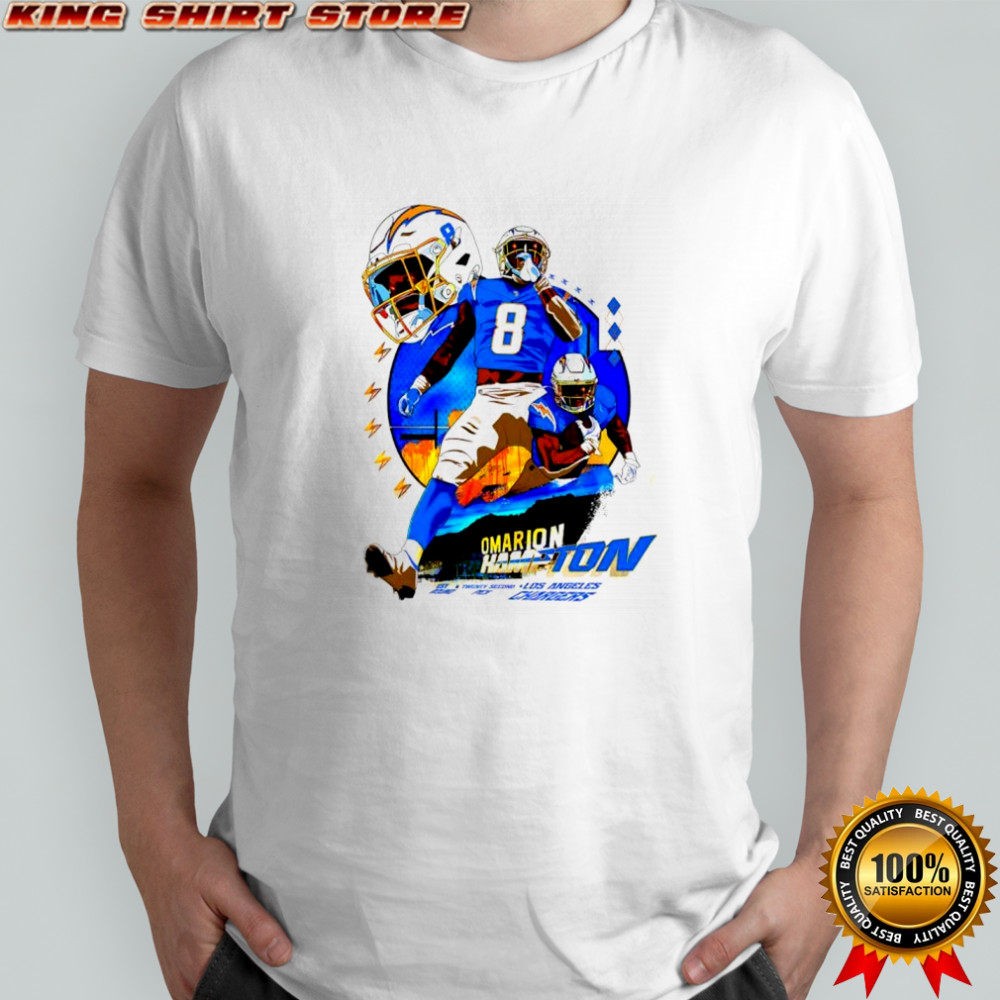 Omarion Hampton Los Angeles Chargers NFL lighting graphic shirt