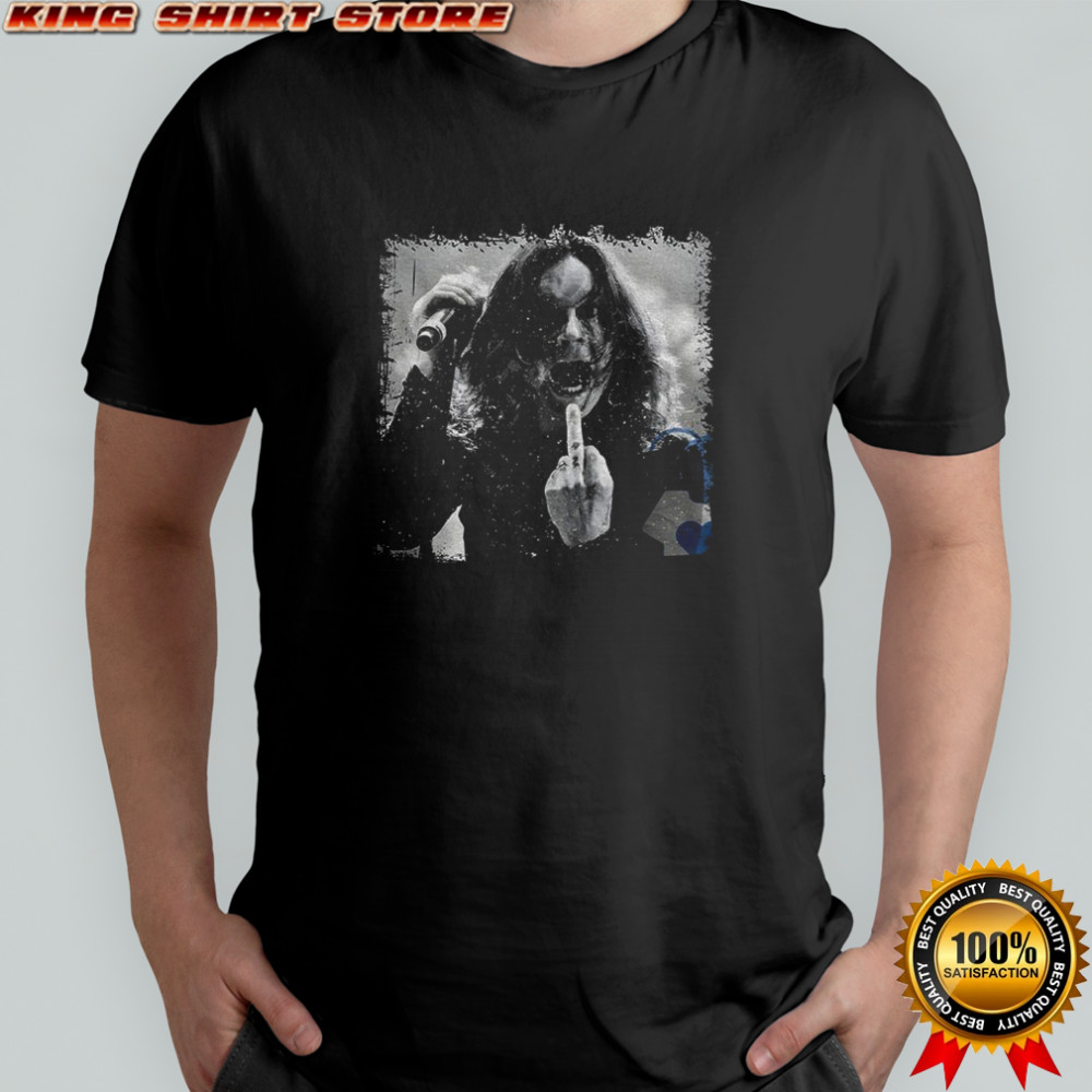 Ozzy Osbourne middle finger Black Sabbath singer RIP 2025 memorial shirt