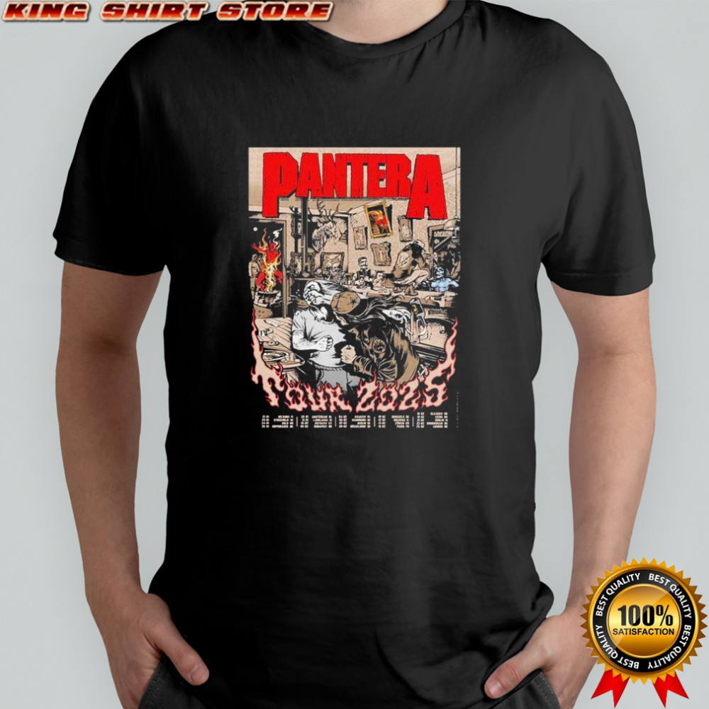 Pantera Tour 2025 With Tour Dates Every Album Cover Combined T-Shirt