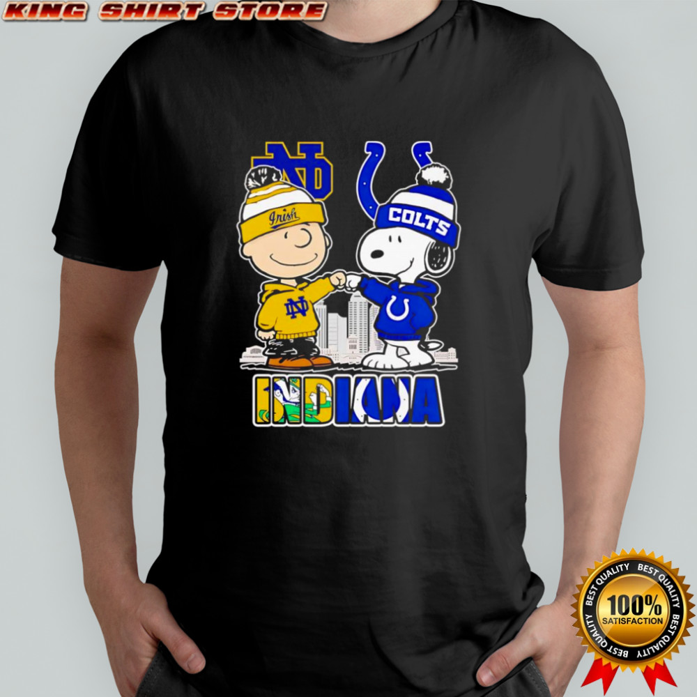 Peanuts Charlie Brown and Snoopy Indiana sports shirt