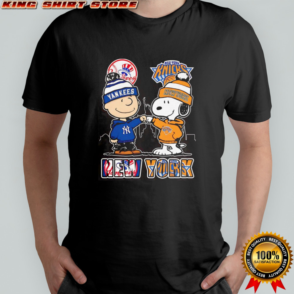 Peanuts Charlie Brown and Snoopy New York sports shirt