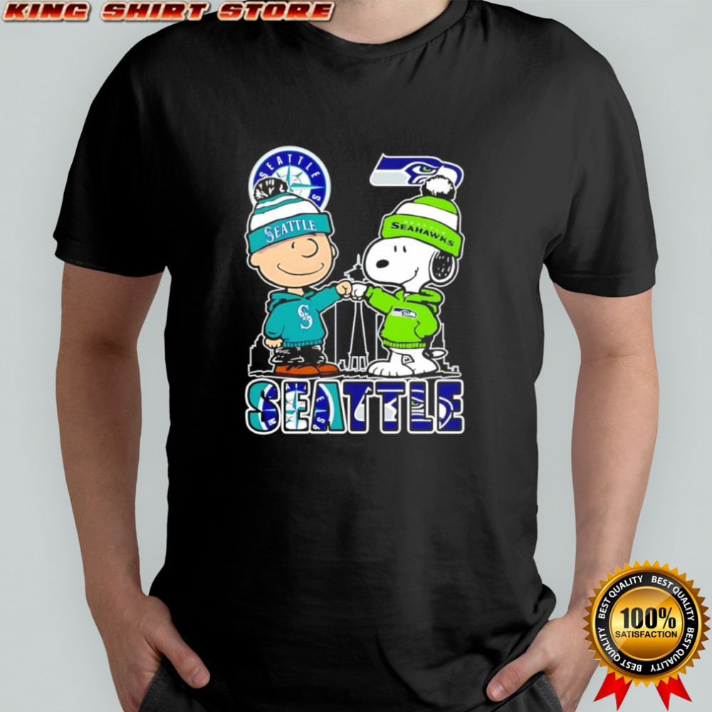 Peanuts Charlie Brown and Snoopy Seattle sports shirt