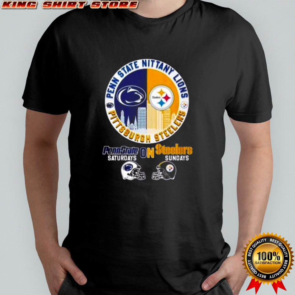 Penn State Vs Steelers Two Pennsylvania Prides In One T-Shirt Penn State Vs Steelers Two Pennsylvania Prides In One T-Shirt