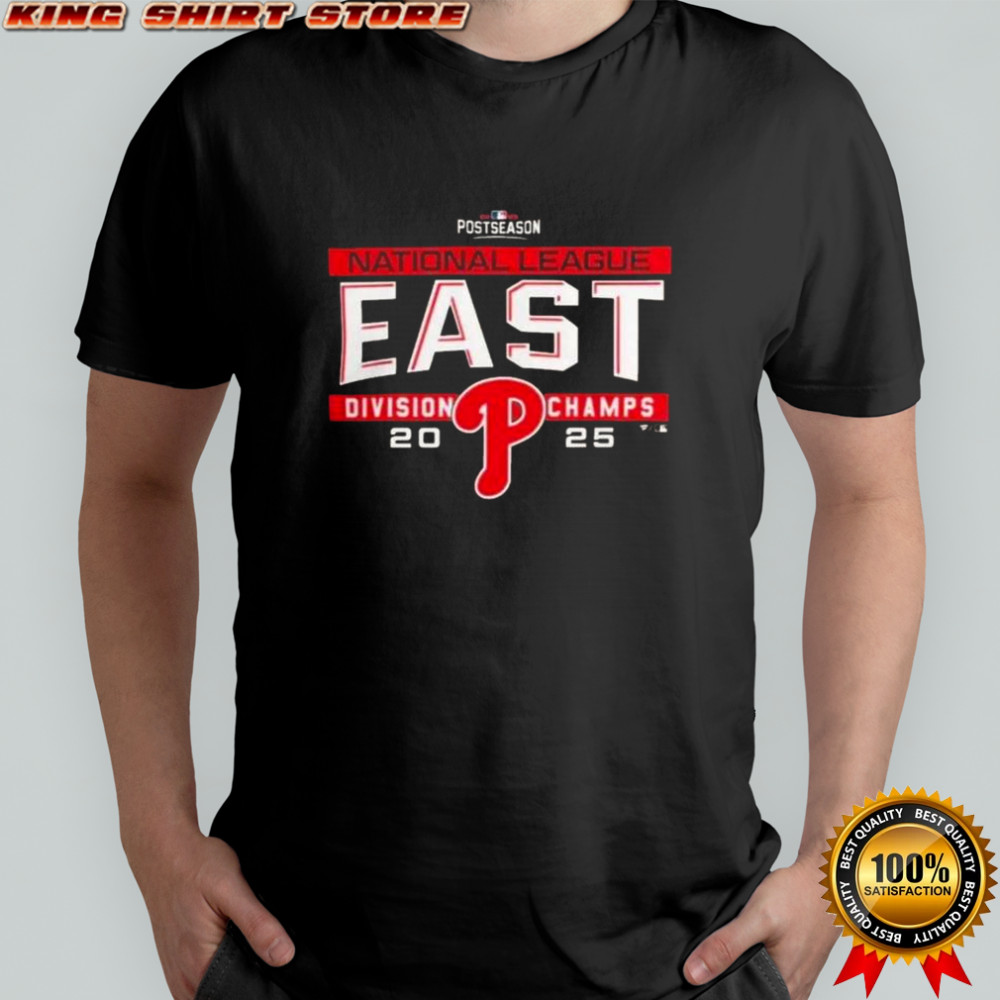 Philadelphia Phillies MLB 2025 NL East Division Title Postseason Locker Room Team T-Shirt