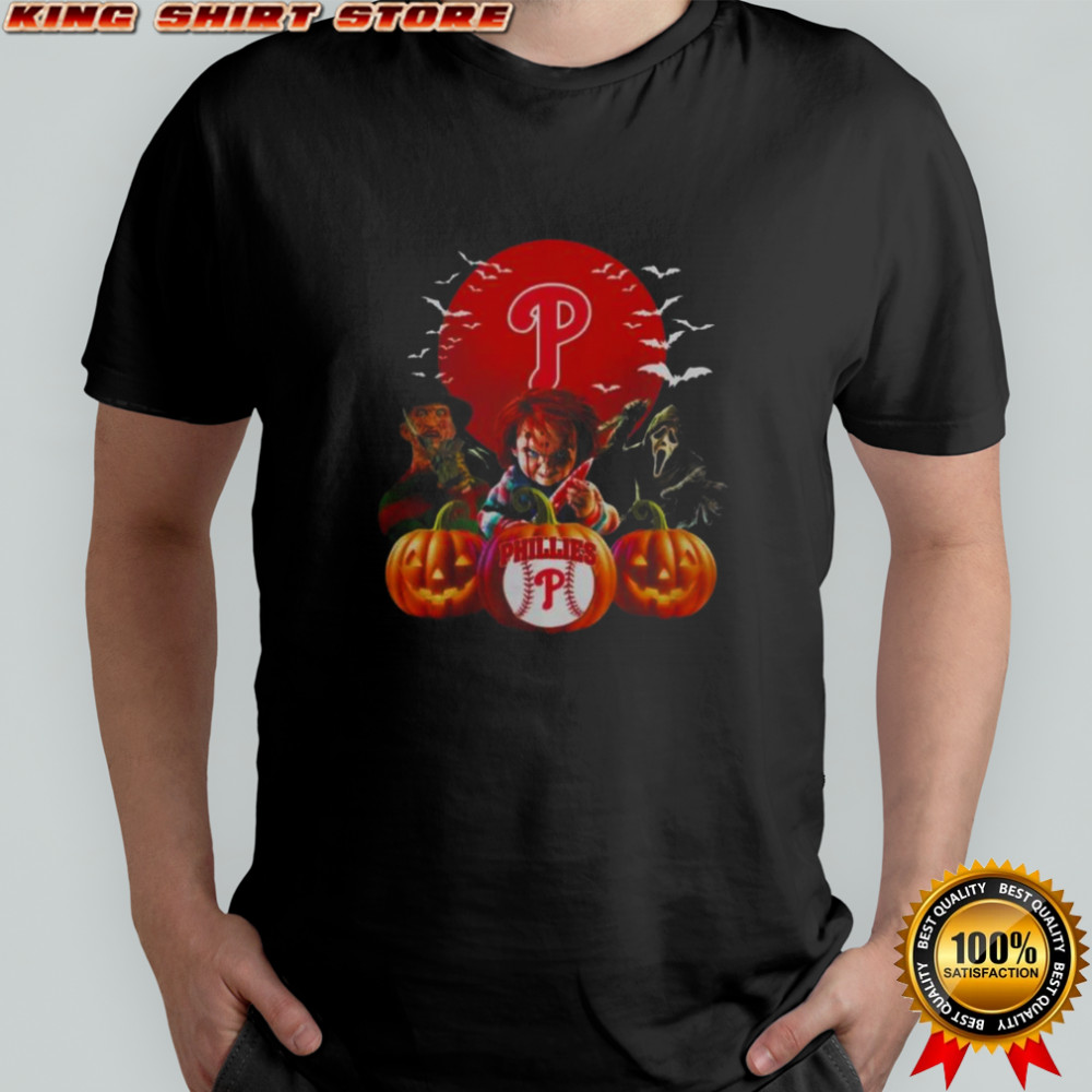 Philadelphia Phillies MLB Horror Movie Halloween T-Shirt