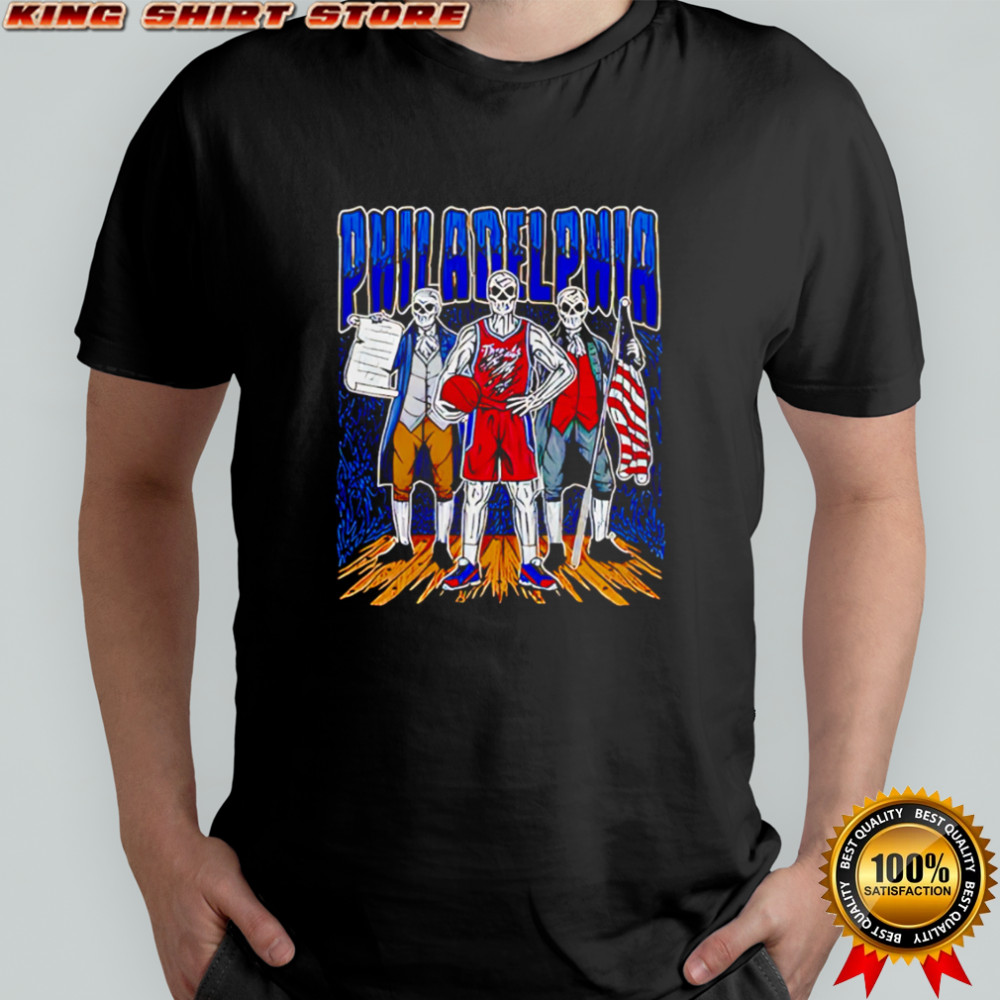 Philadelphia Skeleton Basketball Player with Founding Fathers shirt Philadelphia Skeleton Basketball Player with Founding Fathers shirt
