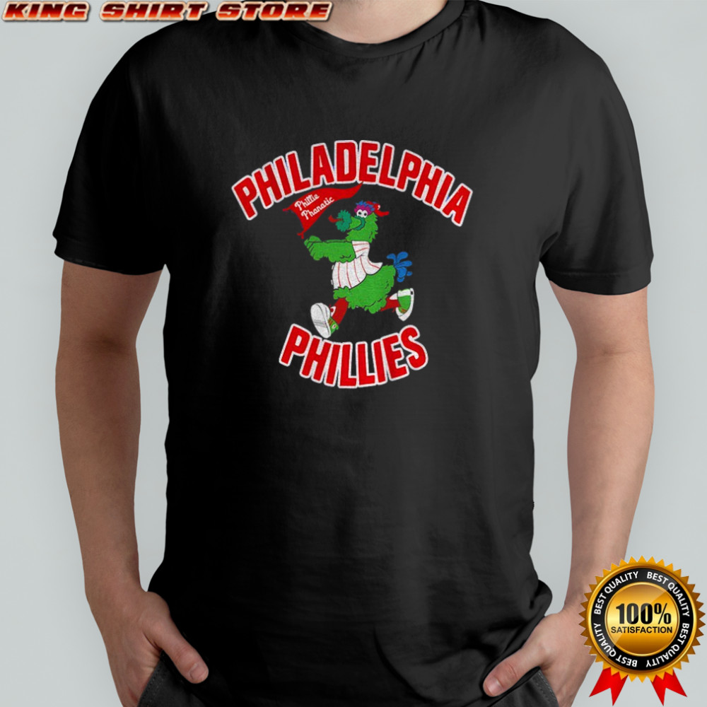 Phillie Phanatic holding flag Philadelphia Phillies MLB Baseball Champions 2025 shirt